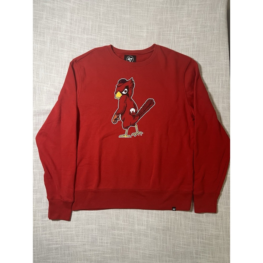 47 ST LOUIS CARDINALS MENS XL RED IMPRINT HEADLINE LONG SLEEVE CREW SWEATSHIRT